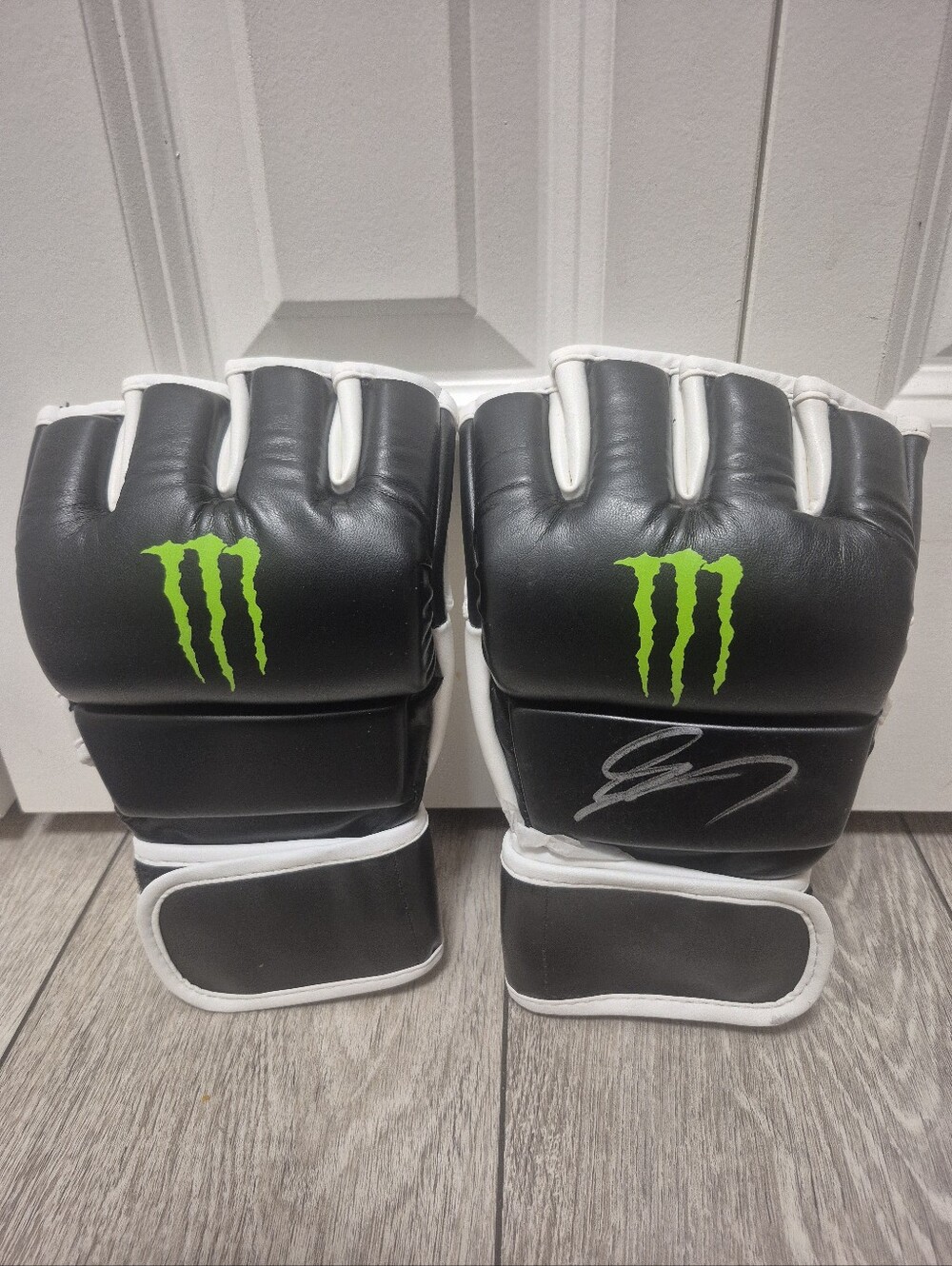 Georges St-Pierre (GSP) Autographed Promotiona Monster Energy MMA Gloves Size XL